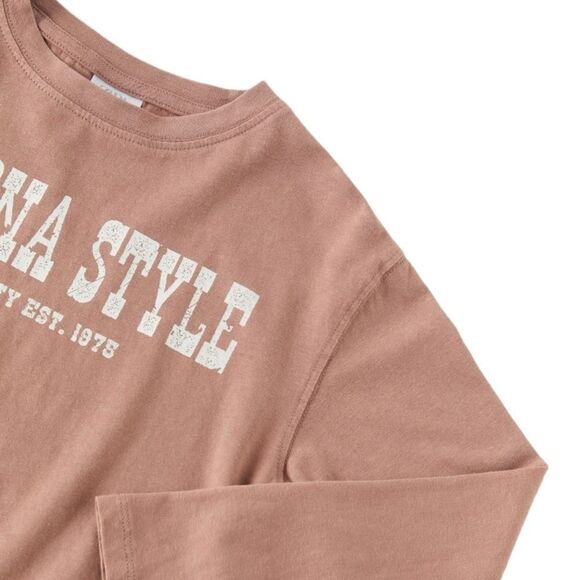 ZARA Kids | Brown | WASHED TEXT T-SHIRT - Picture 3 of 9
